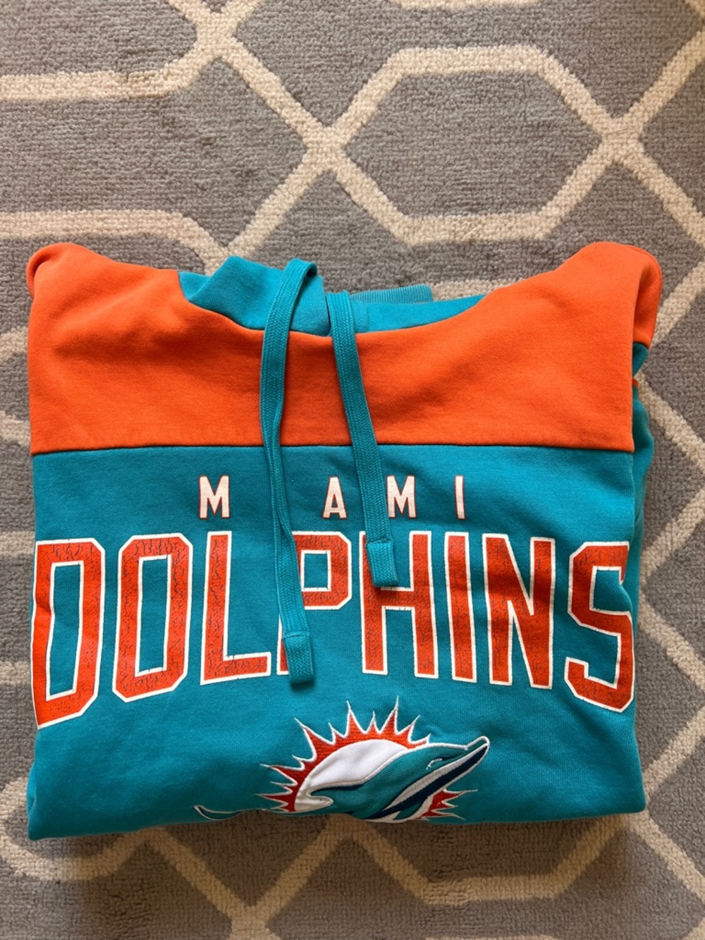 NFL Teal & Orange Miami Dolphins Pullover Hoodie